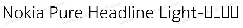 Nokia Pure Headline Light字体转换